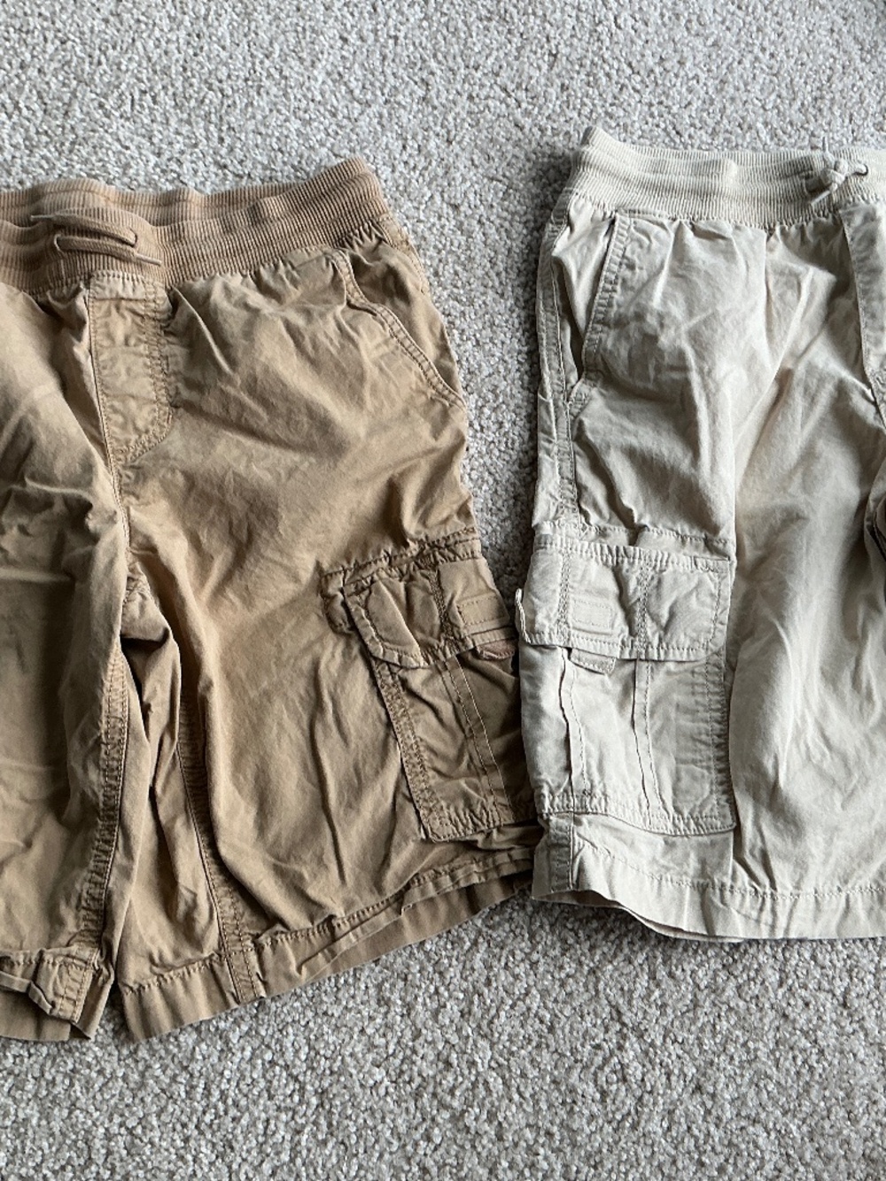Sonoma Boys Size 14/16 Tan Cargo Shorts Pull On Tie Waist